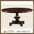 High end antique design wooden round dining table for sale
